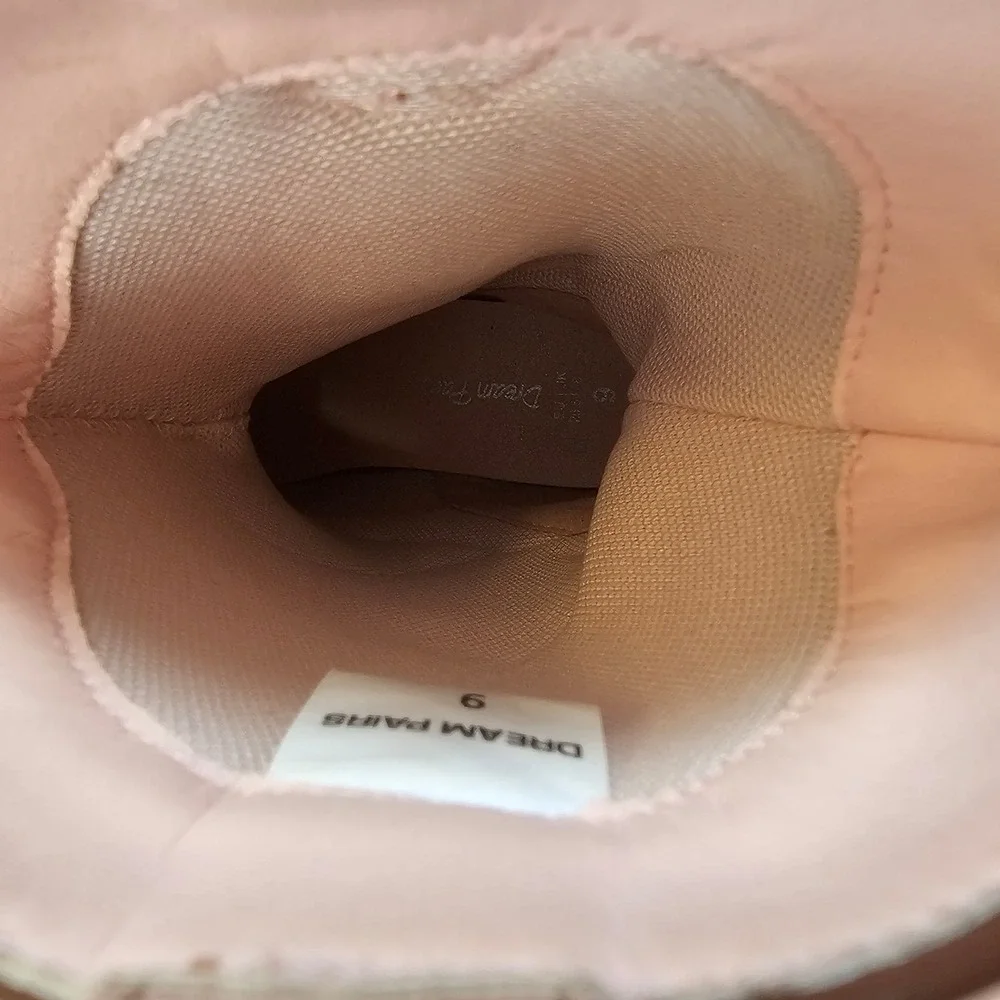 Dream Pairs Toddler Girls Pink Brown Western Cowboy Boots Size 9